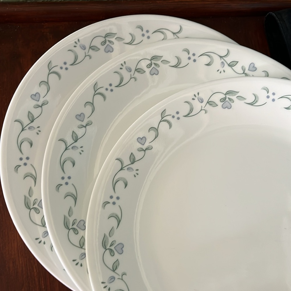 Rare GrandmaCore 3pc Vintage Corelle Corning Ware Country Cottage Dinner plates